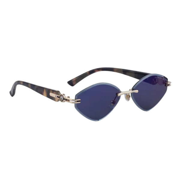 Latvia | Leopard Blue Cateye Sunglass