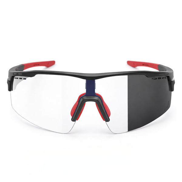 Phantom Visor | Black Red Transparent Wrap Around Sports Sunglass