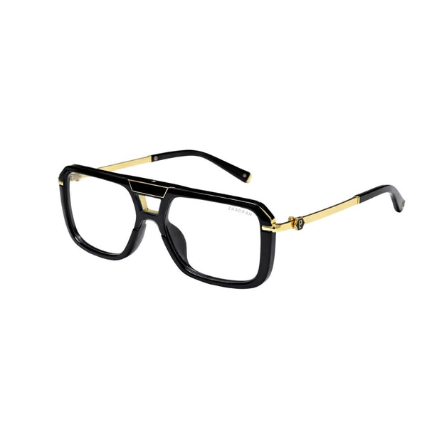 Zambia | Golden Black Transparent Aviator Sunglass