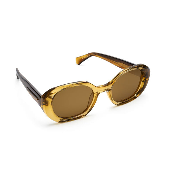 Hungary Octa | Yellow Round Wayfarer Sunglass