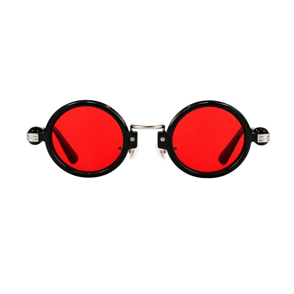 Tunisia | Black Red Round Sunglass