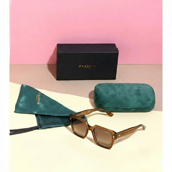 Almaty | Light Brown Wayfarer Sunglass - (ZAADWFAMLTBR0015)