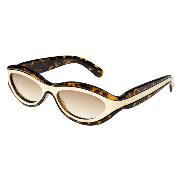 Cannes | Leopard Golden Cateye Sunglass