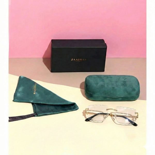 Alberta | White Rimless Square Sunglass - (ZAADRLABWHTCG0005)