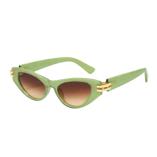 Diva | Green Golden Cateye Sunglass