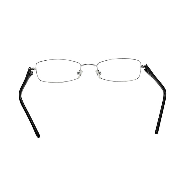 Black Silver Diamond Transparent Rimless Rectangle Eyewear | Pinelli Edition