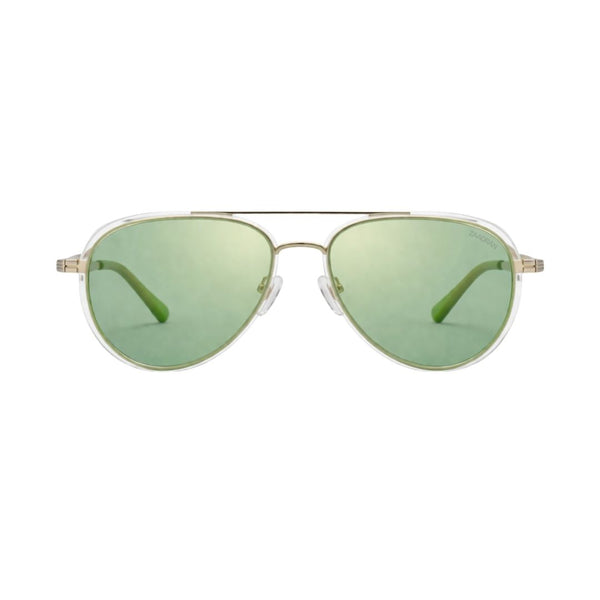 Aruba | White Green Aviator Sunglass