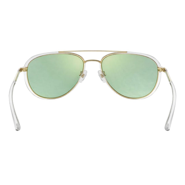 Aruba | White Green Aviator Sunglass