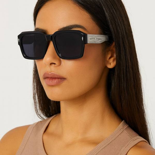 Bagan | Black Silver Wayfarer Sunglass