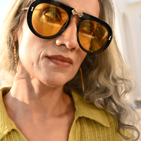 Toronto | Golden Bumblebee Foldable Aviator Sunglass