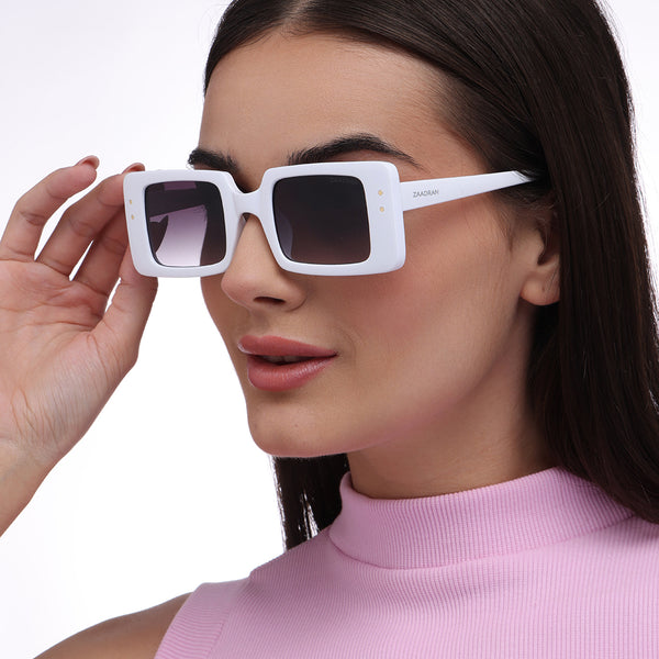 Lisbon | White Wayfarer Sunglass