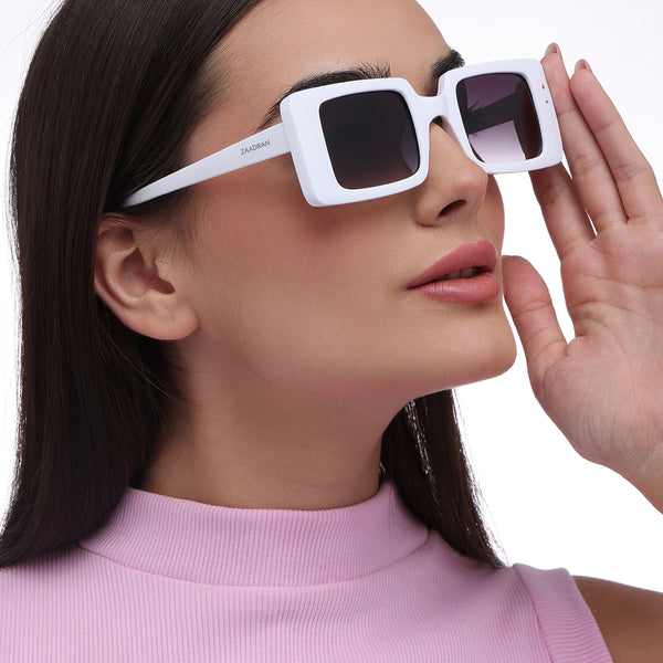 Lisbon | White Wayfarer Sunglass