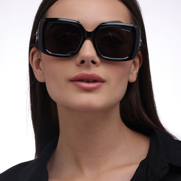 NY | Black Wayfarer Oversize Sunglass