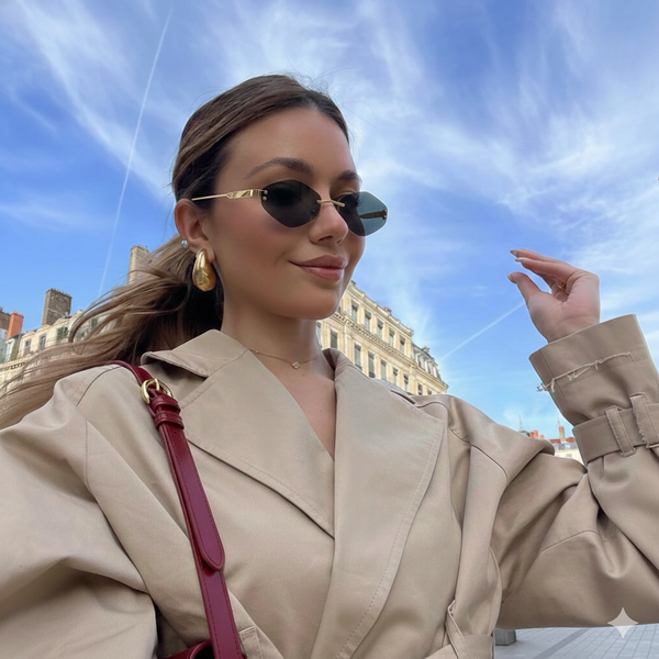 Myanmar | Golden Black Rimless Sunglass