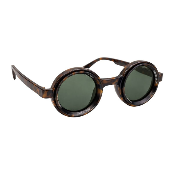 Rotater | Leopard Green Round Sunglass
