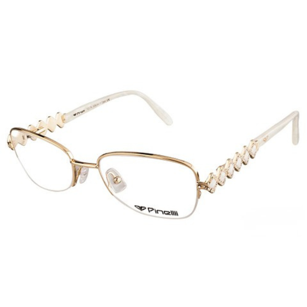 Cream Diamonds Transparent Rimless Rectangle Eyewear | Pinelli Edition