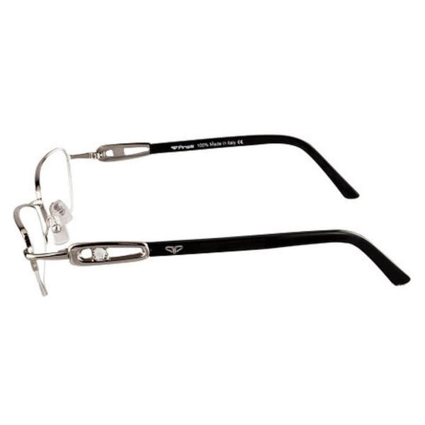 Black Silver Transparent Rimless Rectangle Eyewear| Pinelli Edition