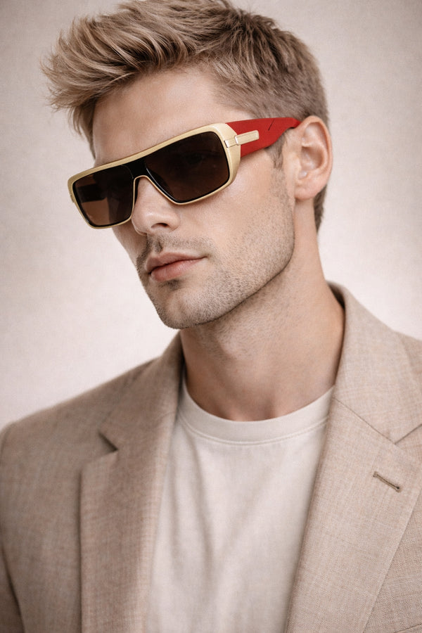 Persian | Red Edge Sport Brown Aviator Sunglass