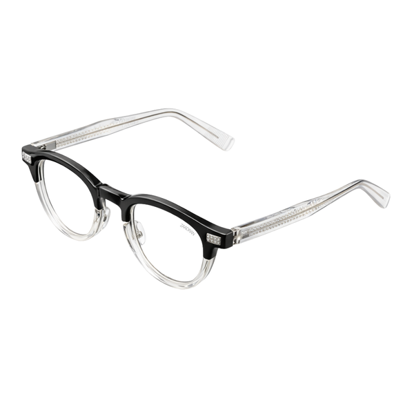 Oxford Classic | Black White Transparent Round Sunglass