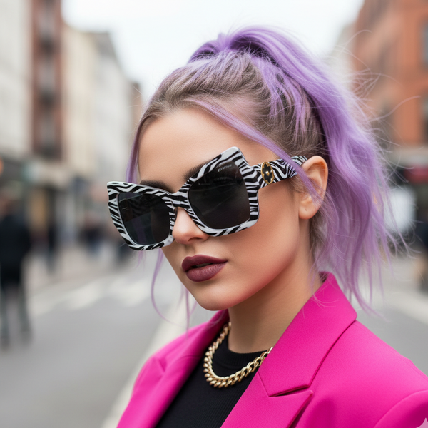 Raised Eye | Zebra Wayfarer Sunglass