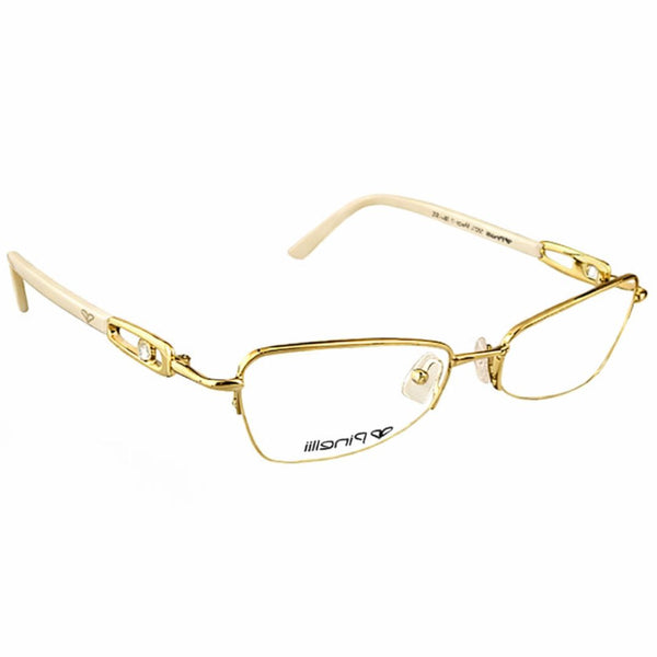 Cream Golden Transparent Rimless Rectangle Eyewear| Pinelli Edition