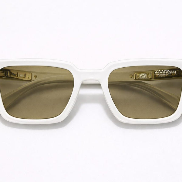 USA | Golden Diamond White Brown Wayfarer Sunglass