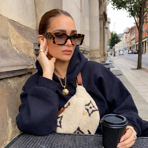 Sydney | Panther Wayfarer Oversize Sunglass