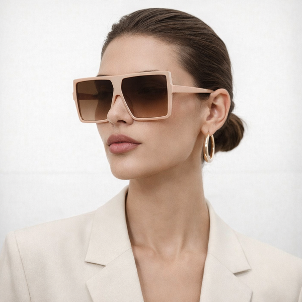 Jetlag | Peach Wayfarer Oversize Sunglass