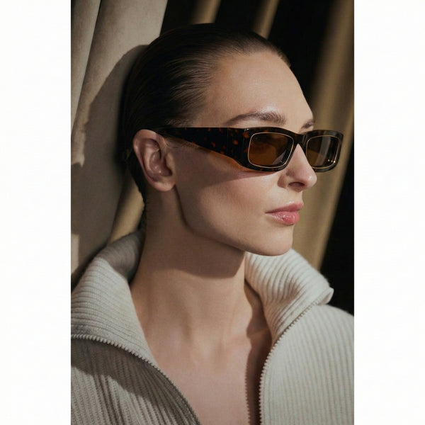 Sudan | Panther Golden Rectangle Sunglass
