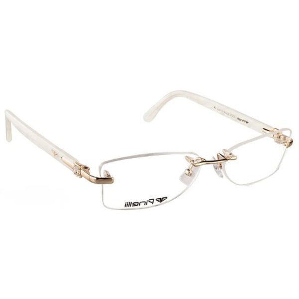 Cream Golden Diamond Transparent Rimeless Eyewear | I1005 | Pinellii Edition
