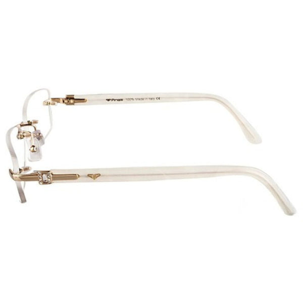Cream Golden Diamond Transparent Rimeless Eyewear | I1005 | Pinellii Edition