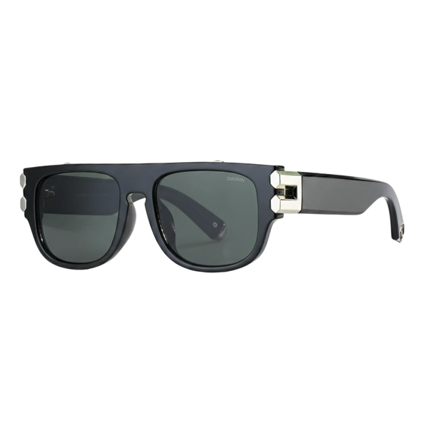 Colombo | Silver Black Oversize Wayfarer Sunglass