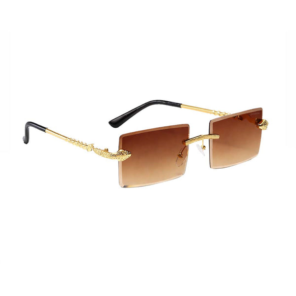 Israel | Brown Rimless Wayfarer Sunglass