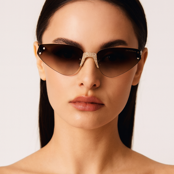 Florence | Brown Rimless Cateye Sunglass