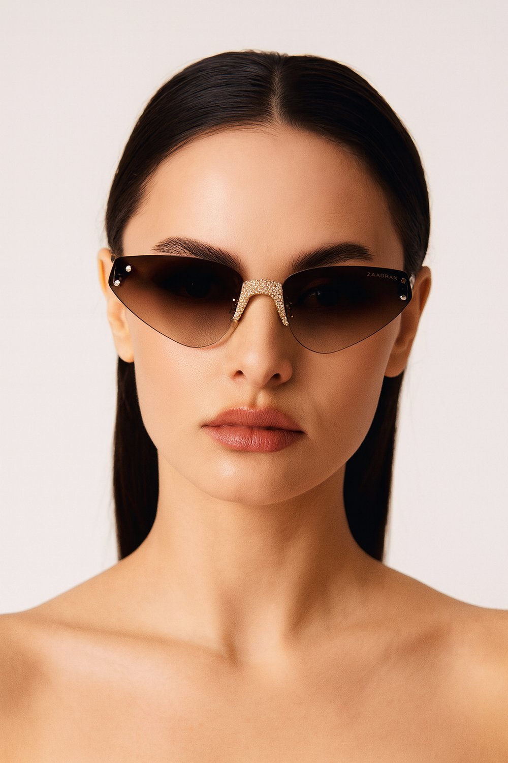 Florence | Brown Rimless Cateye Sunglass