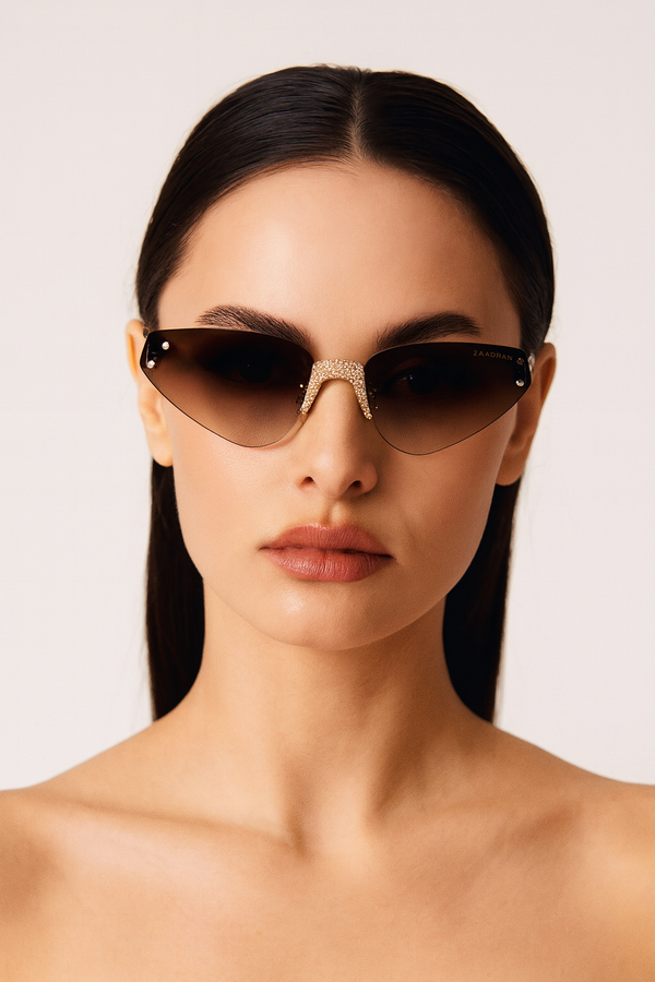 Florence | Brown Rimless Cateye Sunglass