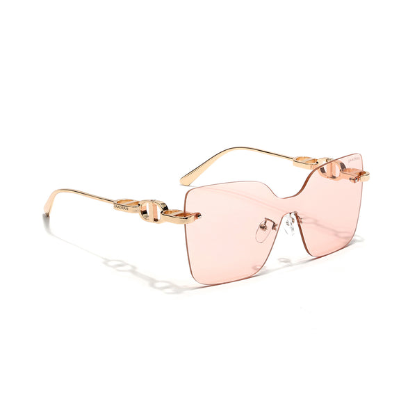 Mexico | Golden Peach Rimless Oversize Sunglass