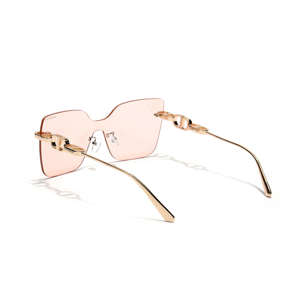 Mexico | Golden Peach Rimless Oversize Sunglass