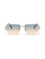 Alberta | Golden Rimless Square Sunglass