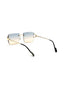 Alberta | Golden Rimless Square Sunglass