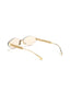 Rose Diamond | Golden Transparent Rimless Cateye Sunglass