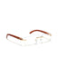 Millionaire | Brown Transparent Rectangle Sunglass