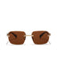 Jordan | Dark Brown Rimless Wayfarer Sunglass