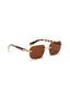 Jordan | Dark Brown Rimless Wayfarer Sunglass