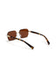 Jordan | Dark Brown Rimless Wayfarer Sunglass