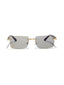 Richmond | Golden Rimless Rectangle Sunglass