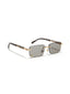 Richmond | Golden Rimless Rectangle Sunglass