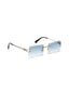 Austria | Silver Rimless Rectangle Sunglass