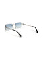 Austria | Silver Rimless Rectangle Sunglass