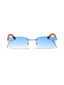 Millionaire | Blue Rectangular Sunglass